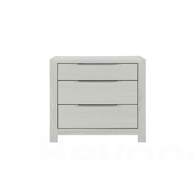 Jehoram Beige Nightstand, No Assembly Required