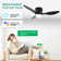 42" Smart Flush Mount Ceiling Fans With Lights Remote