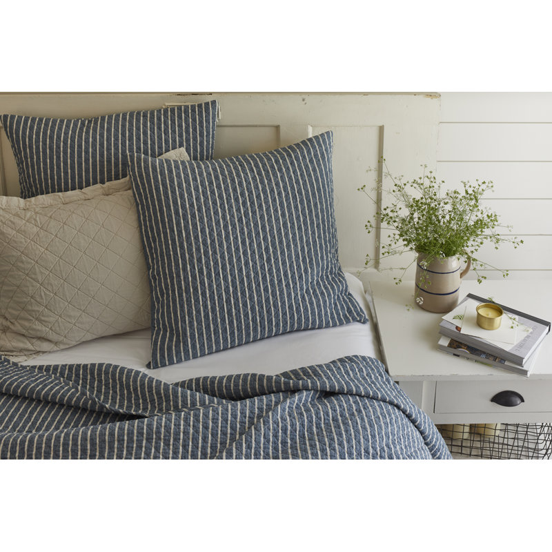 Hayslip Indigo Standard Sham, Euro, Indigo