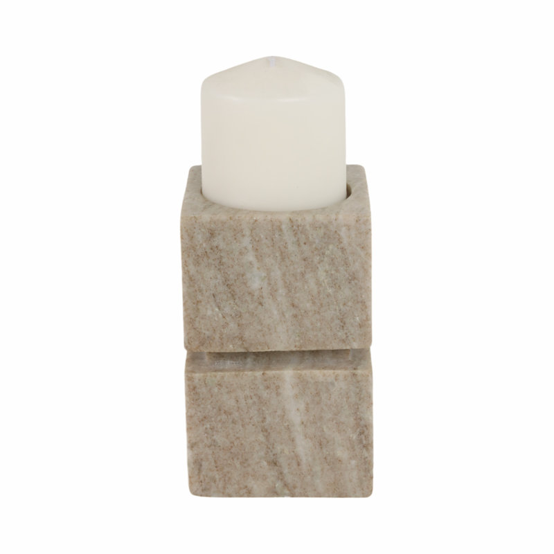 Pillar Candle Holder, 6" H x 4" W x 4" D