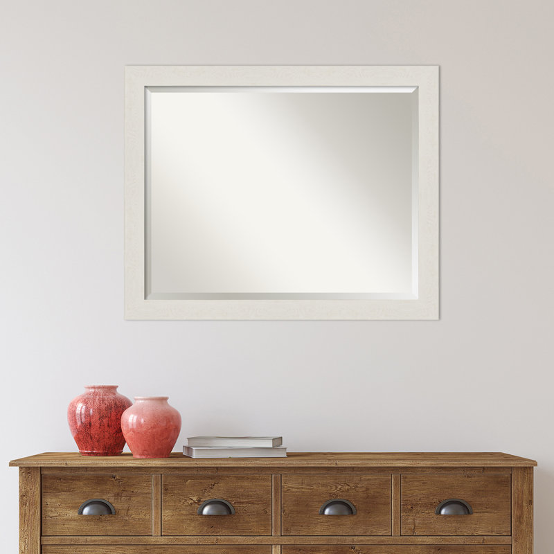 Miroir d'appoint mural Josheph, Blanc, 25,5 po x 31,5 po