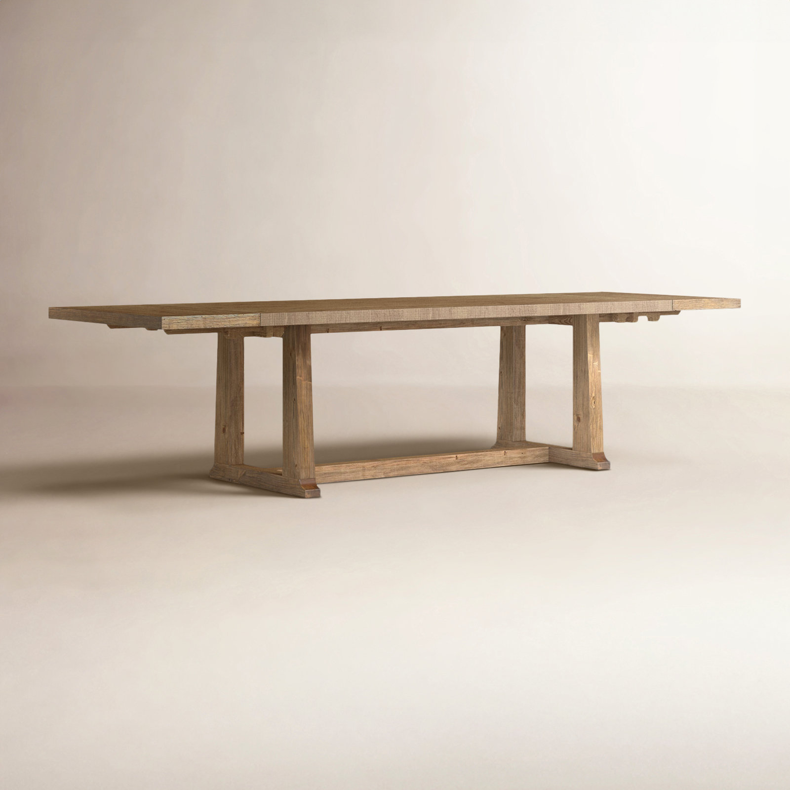 Daila 86.5'' Extendable Dining Table, Honey Pine/Waxed Pine