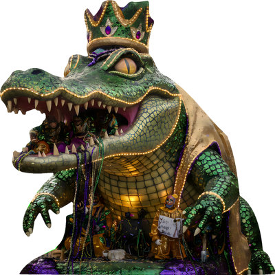 SP13638 New Orleans Gator Alligator Mardi Gras Parade King