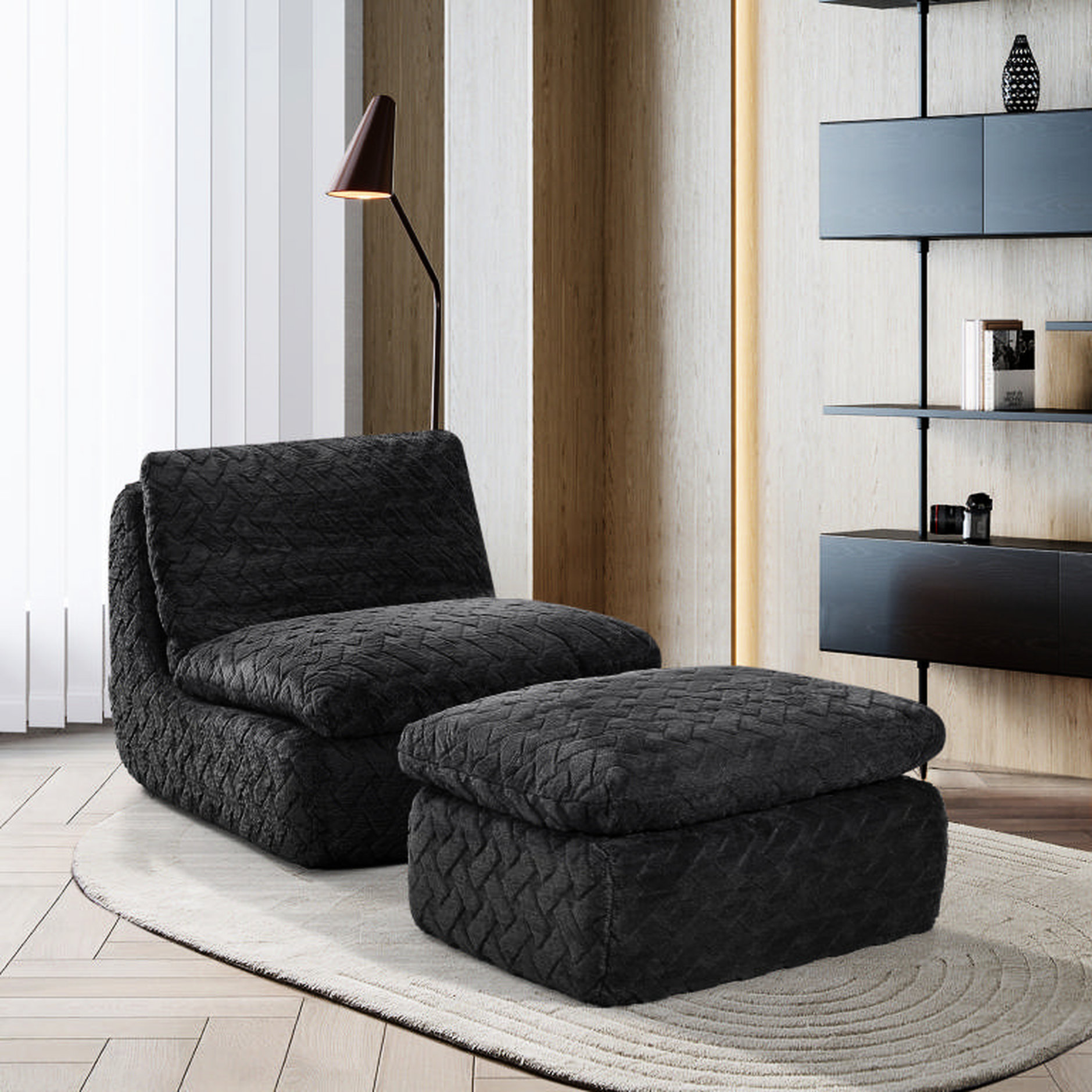 Mercer41 Ergonomic Full Compression Swivel Chair With - Skin Corduroy ...