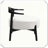 Modern Upholstered Accent Armchair Sturdy Versatile Living Room