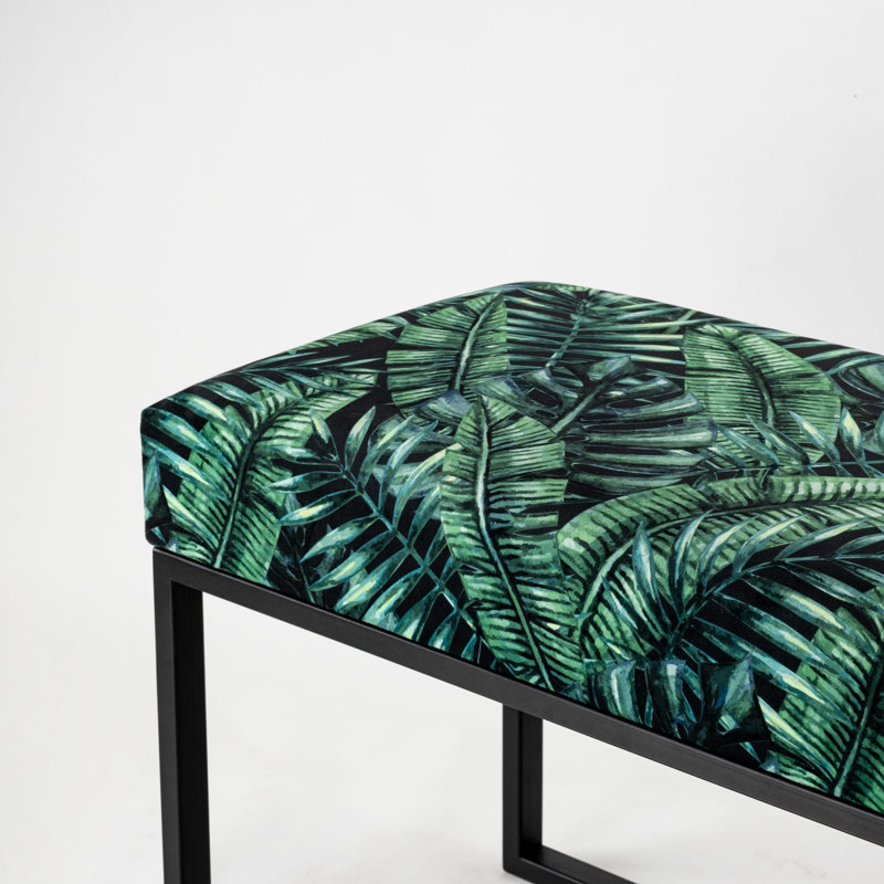 Amp Velvet Upholstered Bench, H50 x W90 x D30cm