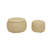 Round Storage Ottoman, Woven Rattan Fabric Ottoman, 2 In 1 Function, Work As End Table And Ottoman, With Small Seat