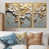 Toile avec cadre flottant or