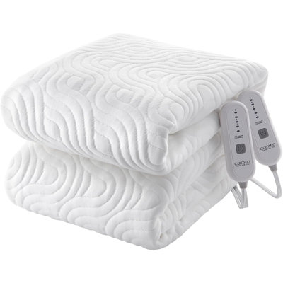 Twin Heated Mattress Pad - Air Layer Electric Mattress Pad Cover Twin Size with 5 Heat Settings & 10 hr Timer Auto Off, Deep Pocket Bed Warmer Washable Heating Mattress Pad 39"x75", White