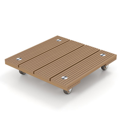 Rolling Stand With Lockable Casters For Pots,4-Wheel Square Caddy Plant Stand(Set Of 2)