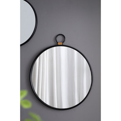 24" X 27" Black Frame Wall Mirror - Modern Style Accent For Living Room, Bedroom, Foyer, Entryway, Increases Room Brightness With Natural Reflection Improves Lighting