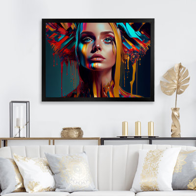 «Vibrant Creative Woman Portrait II», impression sur toile