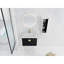 Bathroom Vanity With Ceramic Basin & Side Cabinet - Black Chestnut, Modern Assembly Unit 28" And Instrument