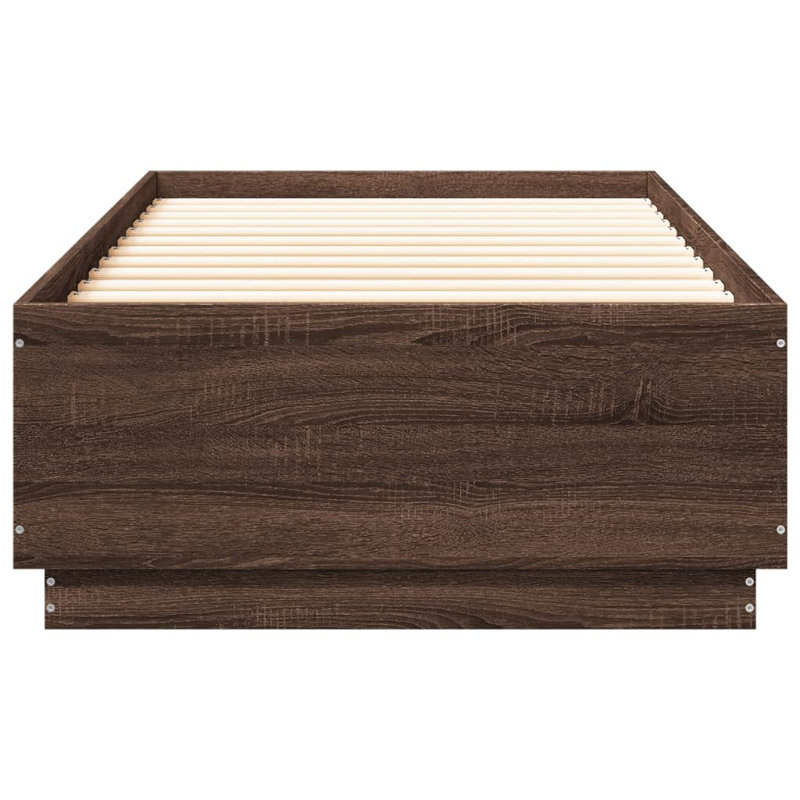 Kempston Bed, Brown Oak, DE Size - 100 x 200 cm