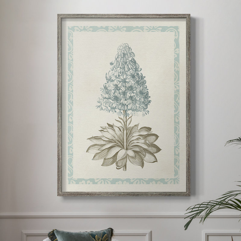 Reproduction encadrée Willow Blue Besler VI - bois massif, H 11 po x l 9 po