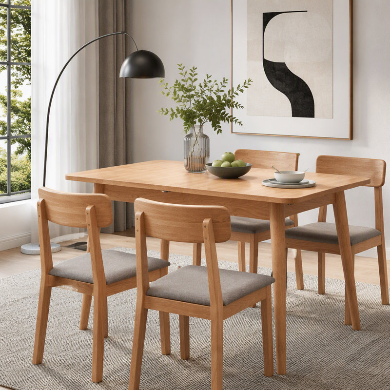 Table de salle à manger extensible et ardoise, Light Oak