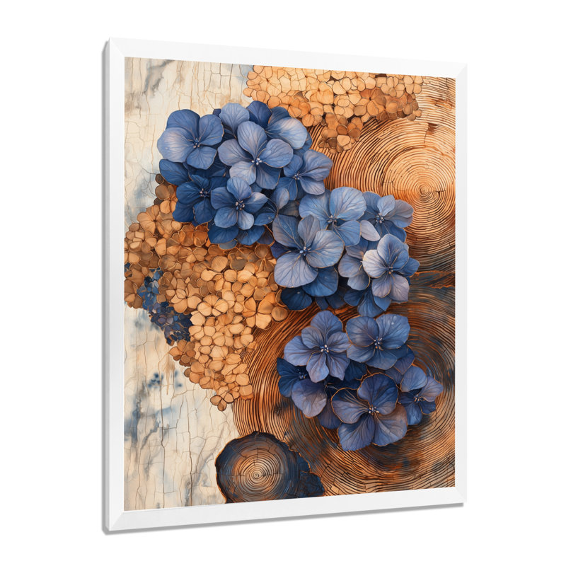 Anne - Floral Wall Decor, Reproduction encadrée d'une seule photo, H 20 po x l 12 po, Blanc