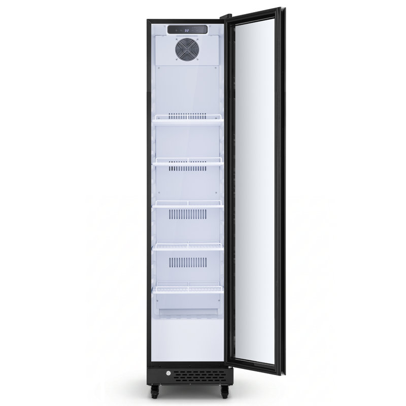 Réfrigérateur commercial Yeego de 8,3 pieds cubes avec porte vitrée simple et 5 tablettes réglables