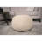 Bordeaux  Knitted Cotton Round Pouf, Beige