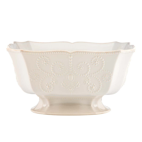 Lenox French Perle Bead Pasta Bowl - White Stoneware 18 Oz, Microwave & Dishwasher Safe - View #11