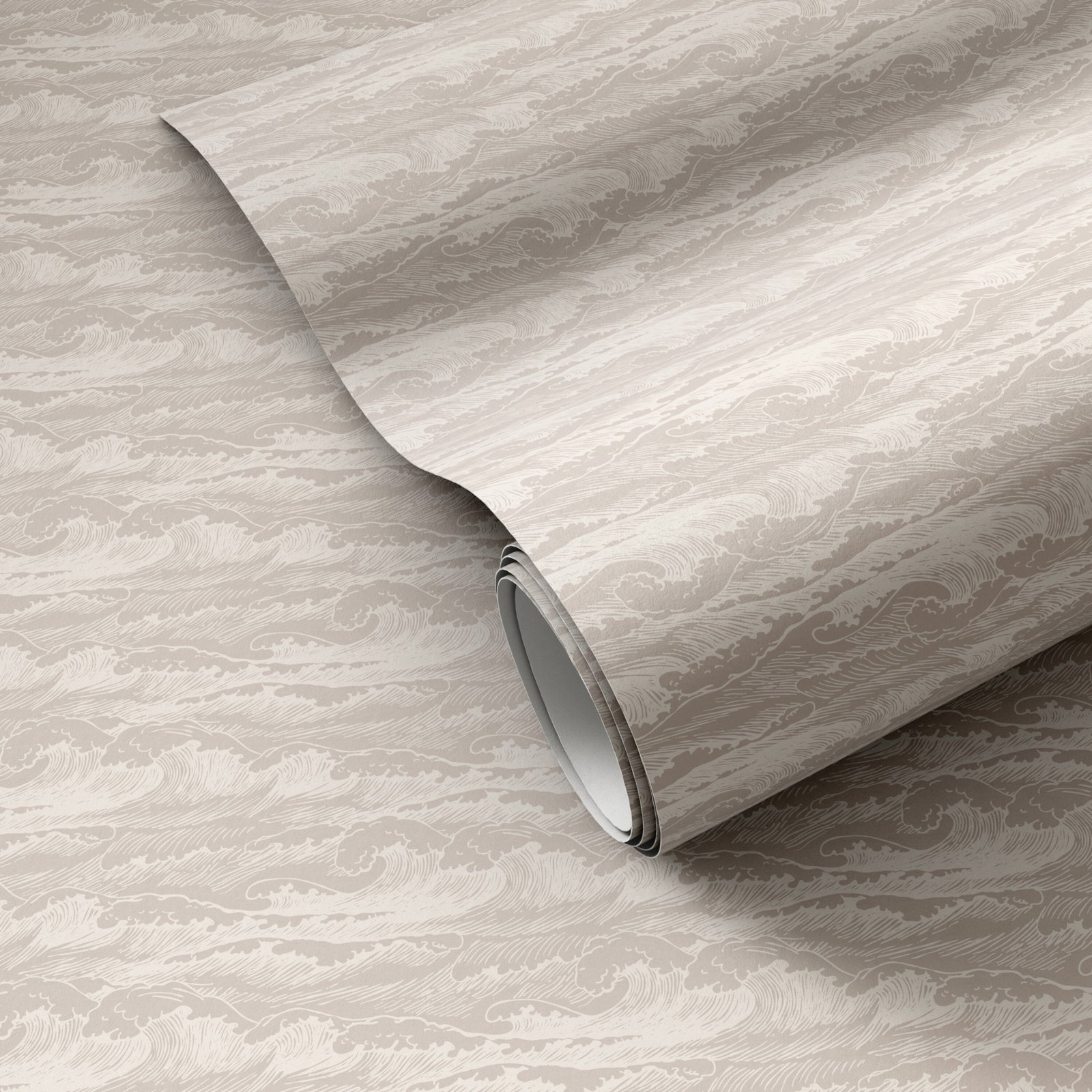 Wavebreak Wallpaper Roll, Gray I
