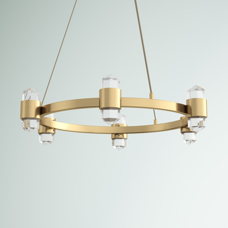 Miller 12 - Light Dimmable LED Wagon Wheel Chandelier