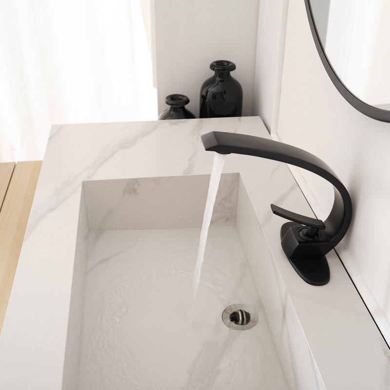 Single Hole Single-Handle Bathroom Faucet, Matte Black