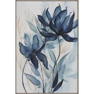 Indigo Elegance I, art mural sur toile