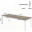 Bureau d'ordinateur 78,7 po pour 2 personnes