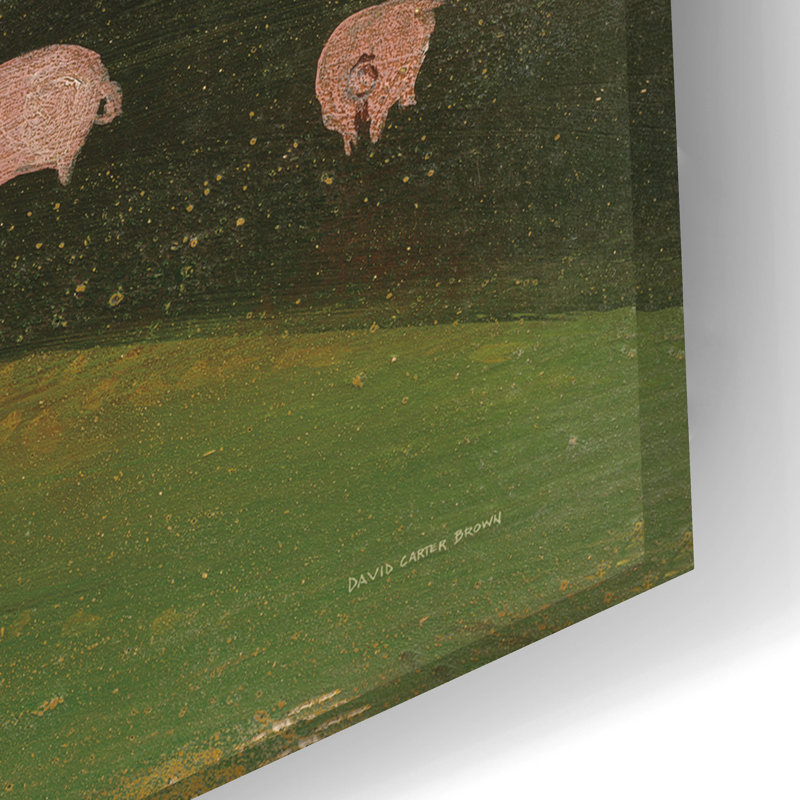 Art mural en verre Red Barrel Studio «A Day At The Farm 1» par David Carter, H 16 po x l 24 po x P 0,2 po