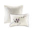 Édredon très grand / mauve / taupe - 8 pièces décorées de coton à motif floral, 2 taies décoratives européennes, coussins décoratifs, literie rembourrée lavable à la machine