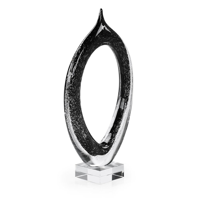 Loop Sculpture, Large Black, 19.5" H x 11.5" W x 4" D