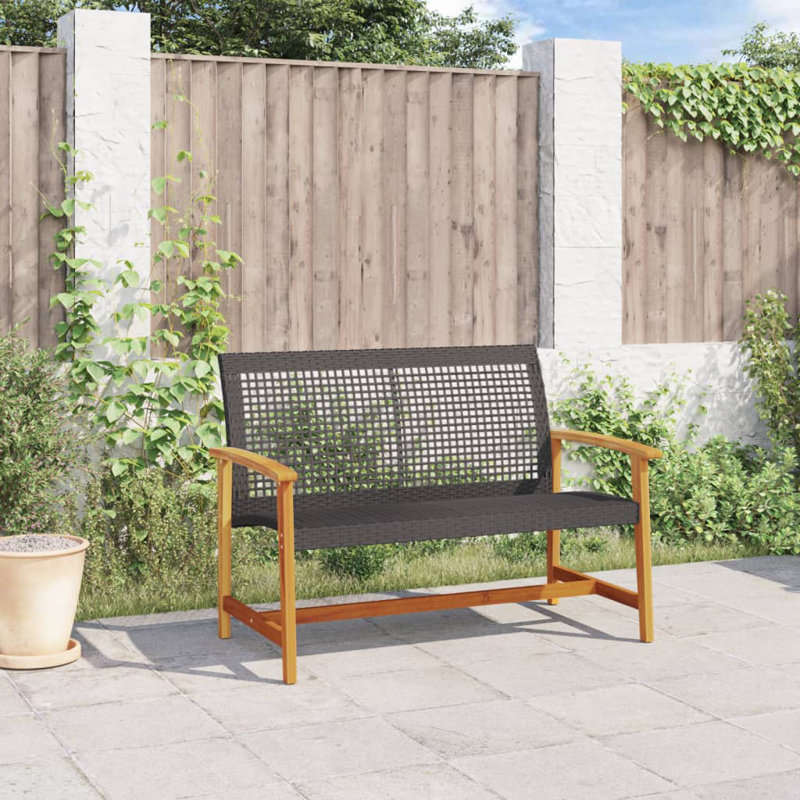 Orfalinda Outdoor Bench, Black