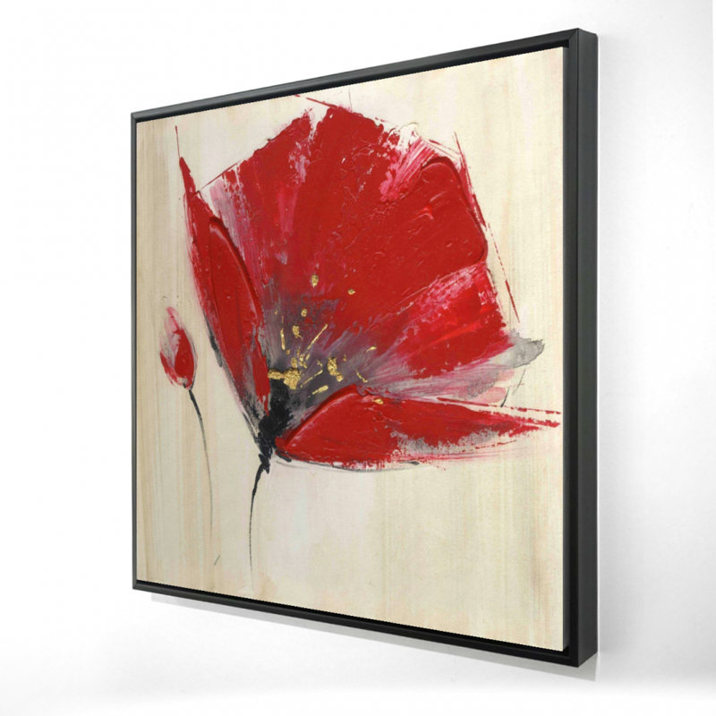 "Deux fleurs rouges" sur toile