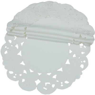 Okehampt Polyester Embroidered Round Doily