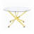 Kindra Round Glass Top Metal Base Dining Table-621127997