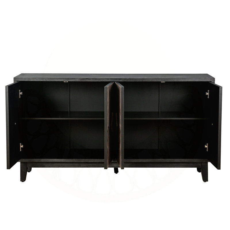 Rebecka Wooden Storage Cabinet, Antique Brown