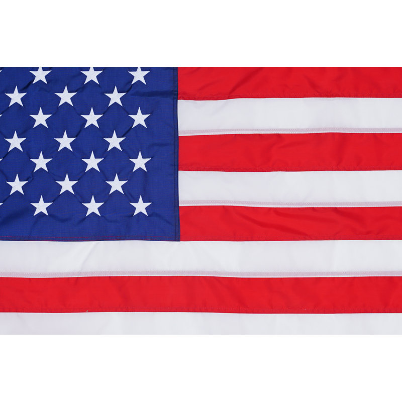 Drapeau américain de qualité supérieure fabriqué en États-Unis, nylon robuste avec étoiles brodées, 4 pi x 6 pi