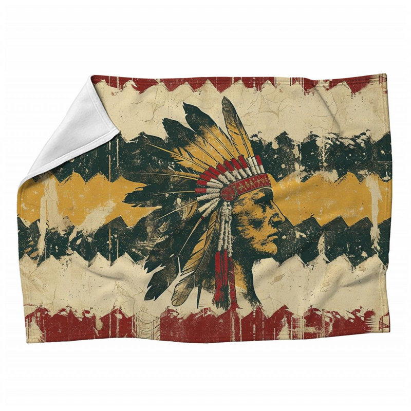 Jeté en molleton Native - Couvertures douces et chaudes pour la culture, L 60 po x l 50 po
