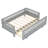 Twin XL Platform Bed with Guardrails, Solid Wood Convertible Twin XL to Queen Bed,Gray-1867973129
