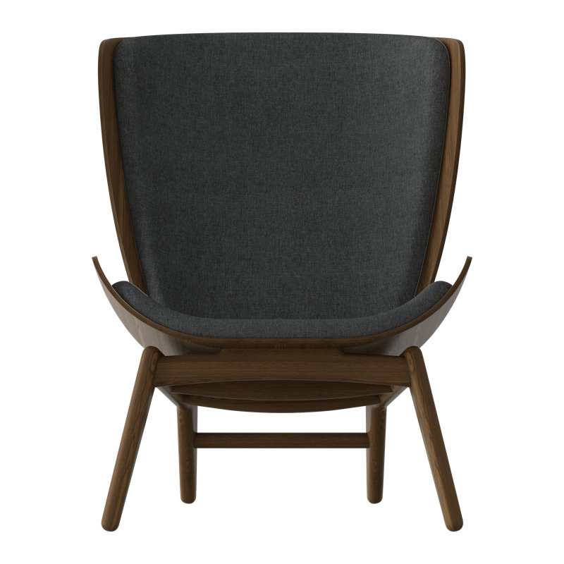 Shiela Upholstered Side Chair, Shadow 100% Polyester, Dark Oak
