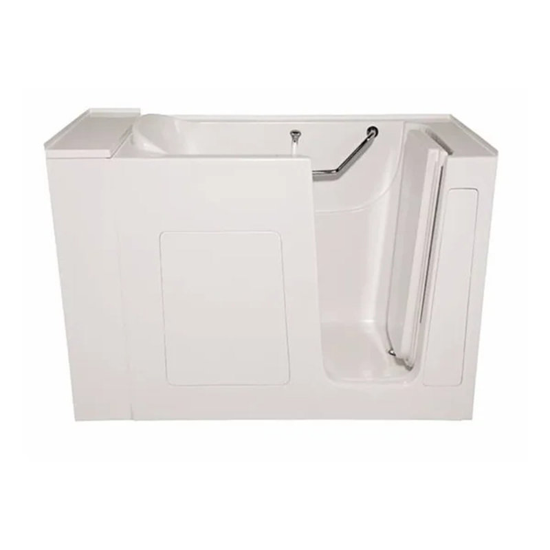 Lifestyle 5230 52'' L Soaking Bathtub, Biscuit, Matte Black