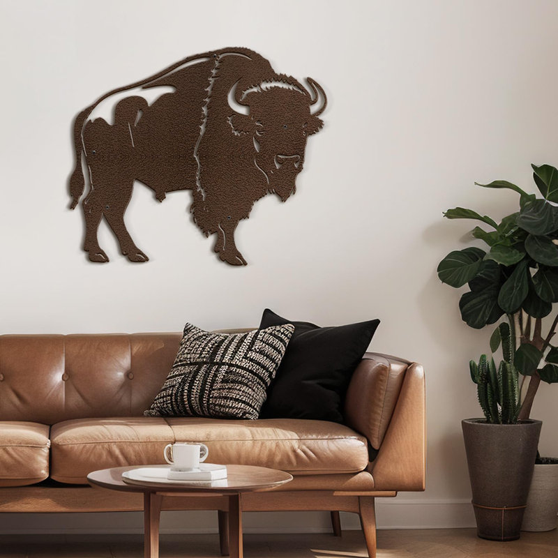 Wall Decor Metal, 12" H x 18" W x 0.05" D, Bronze