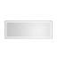 Miroir d'appoint moderne à DEL avec cadre en aluminium noir, décor de salle de bain luxueux