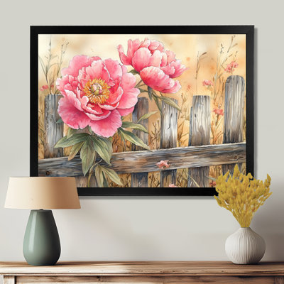 Countryside Peonies By The Stable Gate II - Peonies Wall Decor