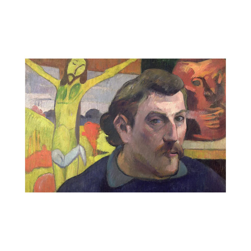 Self Portrait With The Yellow Christ by Paul Gauguin - Gallery-Wrapped Canvas Giclée on Canvas, No Frame
