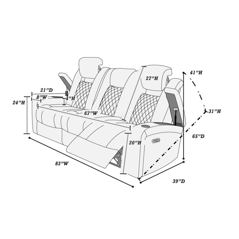 Mote ADJUSTABLE SOFA, Ink Blue