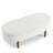 Modern Oval Upholstered Storage Bench