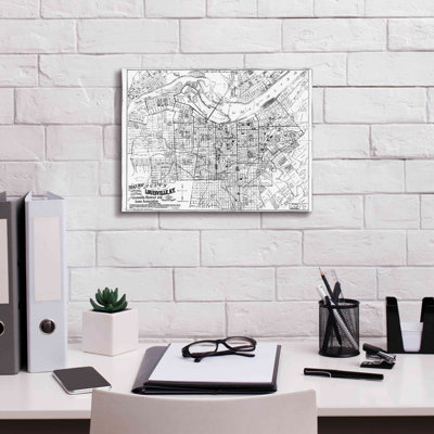 «Map of Louisville, KY 1879» par Epic Graffiti Portfolio, art mural sur toile