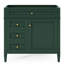Meuble-lavabo 36 po, rangement moderne avec 2 tiroirs et tiroir basculant. Structure en bois massif. Gris. Glissières de tiroir en métal lisse de 33 po H x 18 po, amplement d'espace de rangement. Conception exquise. Assemblage facile-1767790308-1767790311